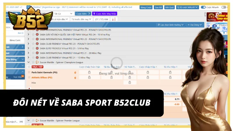 Tổng quan sảnh Saba Sport B52club 
