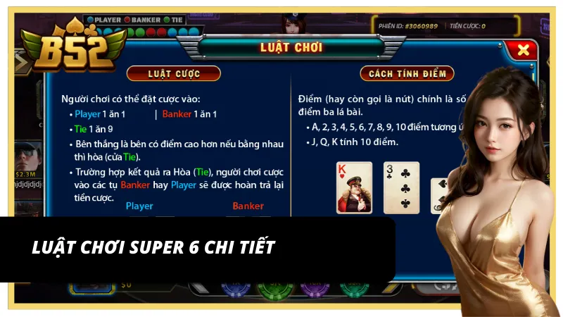 Luật chơi Super Baccarat 6 vô cùng chi tiết cho người chơi mới